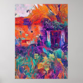 Natuur vordert een huis in Bulgarije in vibant A.I Poster (Voorkant)