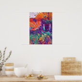 Natuur vordert een huis in Bulgarije in vibant A.I Poster (Keuken)