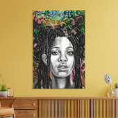 Natuur Vrouw Canvas Print (Insitu (Woonkamer))