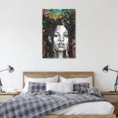 Natuur Vrouw Canvas Print (Insitu (Slaapkamer))