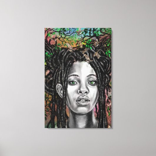 Natuur Vrouw Canvas Print (Voorkant)