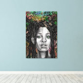 Natuur Vrouw Canvas Print (Insitu (Houten vloer))