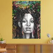 Natuur Vrouw Canvas Print (Insitu (Woonkamer))