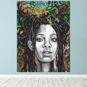 Natuur Vrouw Canvas Print (Insitu (Houten vloer))