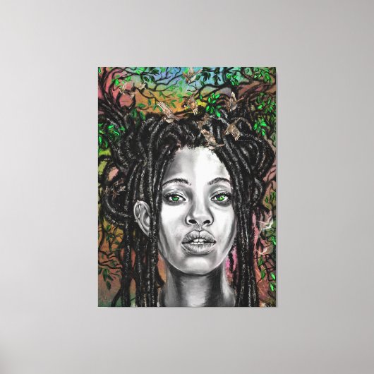 Natuur Vrouw Canvas Print (Voorkant)