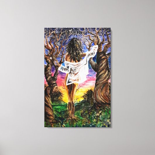 Natuur Vrouw Canvasprint Canvas Afdruk (Voorkant)