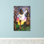 Natuur Vrouw Canvasprint Canvas Afdruk (Insitu (Houten vloer))