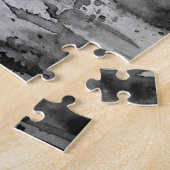 Natuur Vrouw Jigzaag Puzzle Black White Painting Legpuzzel (Zijkant)