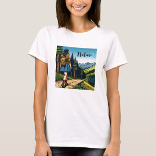 Natuur Vrouwen die een pad aflopen T-shirt