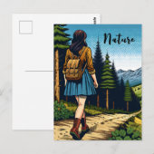 Natuur | Vrouwen wandelen op een Trail Briefkaart (Voorkant / Achterkant)