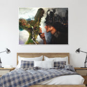 Natuur vs beschavingscanvas afdrukken (Insitu (Slaapkamer))