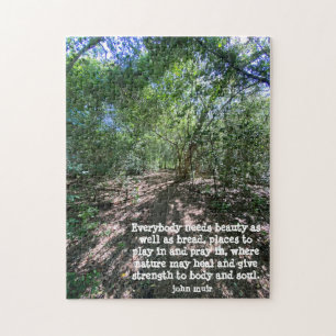  Natuur Walk, met citaat van John Muir Legpuzzel