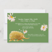 Natuur Walk Picknicks Echidna 4e Verjaardagsuitnod Kaart (Achterkant)