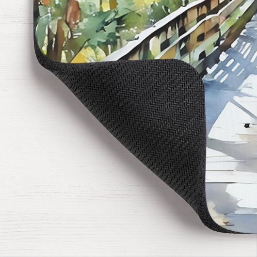 Natuur Walk Waterverf Mousepad Muismat (Hoek)