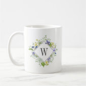 Natuur Walk Wildbloemen met aangepast monogram Koffiemok (Links)