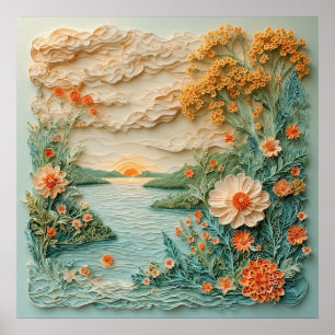 Natuur wanddecoratie voor rustige huisdecoratie &  poster