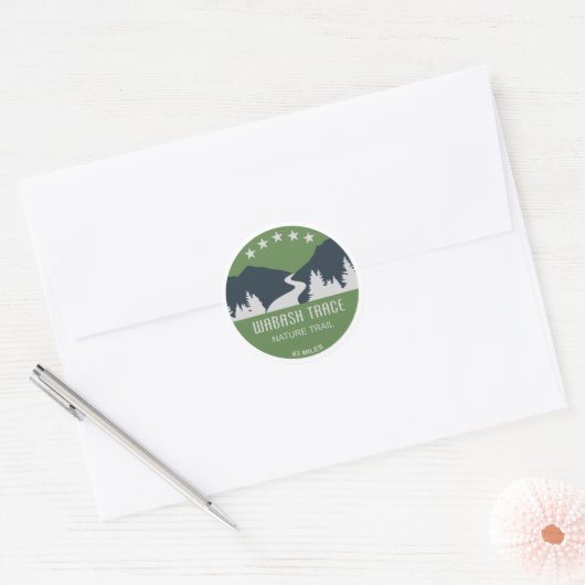 Natuur wasspoor ronde sticker (Envelop)