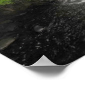 Natuur Waterval en Groene bladeren Foto Poster (Hoek)