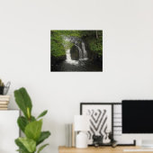 Natuur Waterval en Groene bladeren Foto Poster (Thuiskantoor)