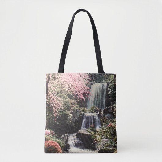 Natuur waterval kersenboom botanische waterval tote bag (Voorkant)