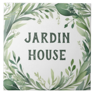 Natuur Waterverf Custom House Name Bord Sign Tegeltje