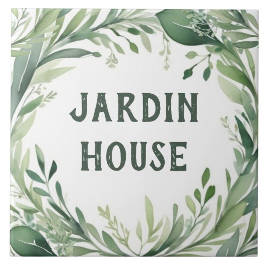 Natuur Waterverf Custom House Name Bord Sign Tegeltje (Voorkant)