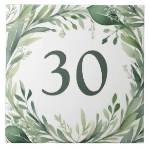 Natuur Waterverf Custom House Number Bord Sign Tegeltje