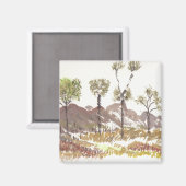 Natuur waterverf magneet (Voorkant / Achterkant)