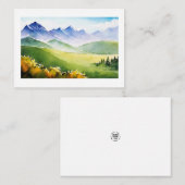 natuur waterverf notitiekaartje (Voorkant / Achterkant)