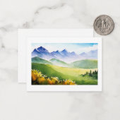 natuur waterverf notitiekaartje (Voorkant / Achterkant in situ)