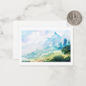 natuur waterverf notitiekaartje (Voorkant / Achterkant in situ)