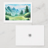 natuur waterverf notitiekaartje (Voorkant / Achterkant)