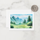 natuur waterverf notitiekaartje (Voorkant / Achterkant in situ)