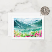 natuur waterverf notitiekaartje (Voorkant / Achterkant in situ)