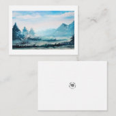 natuur waterverf notitiekaartje (Voorkant / Achterkant)