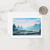 natuur waterverf notitiekaartje (Voorkant / Achterkant in situ)