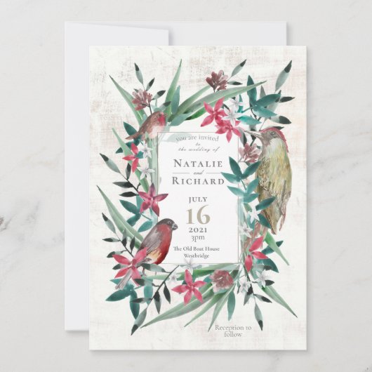 Natuur waterverf op het platteland van Rustic boho Kaart (Voorkant)