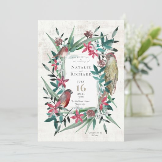 Natuur waterverf op het platteland van Rustic boho Kaart (Staand voorkant)