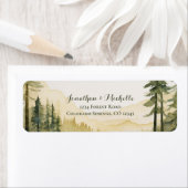 Natuur Waterverf Pijnboom Bosberg Etiket (Insitu)