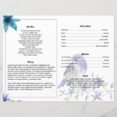 NATUUR waterverf | Sjabloon van het begrafenisprog (Achterkant)