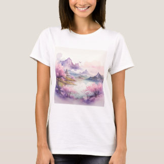 Natuur waterverf t-shirt