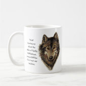 Natuur Waterverf Wolf Totem Animal Guide Koffiemok (Links)