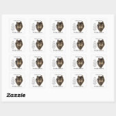 Natuur Waterverf Wolf Totem Animal Guide Vierkante Sticker (Vel)