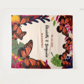 Natuur Wedding Floral Butterflies Foto Wandkleed (Voorkant (horizontaal))