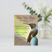 Natuur Wedding Hummingbird Save the Date Uitnodige (Staand voorkant)