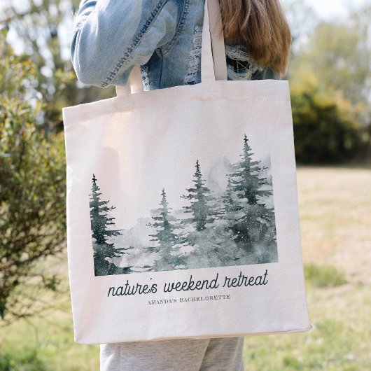 Natuur Weekend Retreat Bos Bruidsmeisjesreis Tote Bag