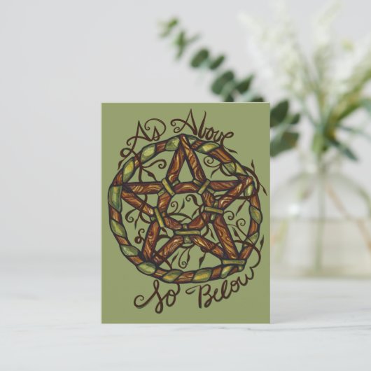 Natuur Wicca Briefkaart (Staand voorkant)