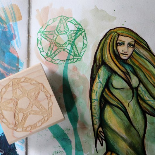 Natuur Wicca Rubberstempel