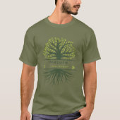 Natuur... Wie wist het? Boom en wortels T-shirt (Voorkant)