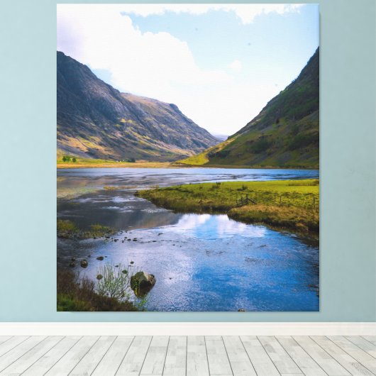 natuur wiew, berg canvas afdruk (Insitu (Houten vloer))